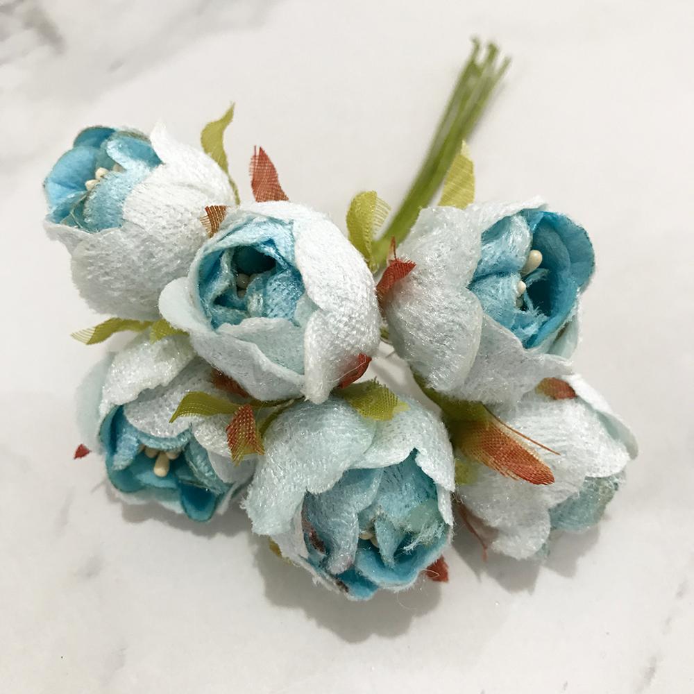 6/10/12/pcs Mix Blue Flower Ch - đánh giá và giá Christmas Wreath Fake