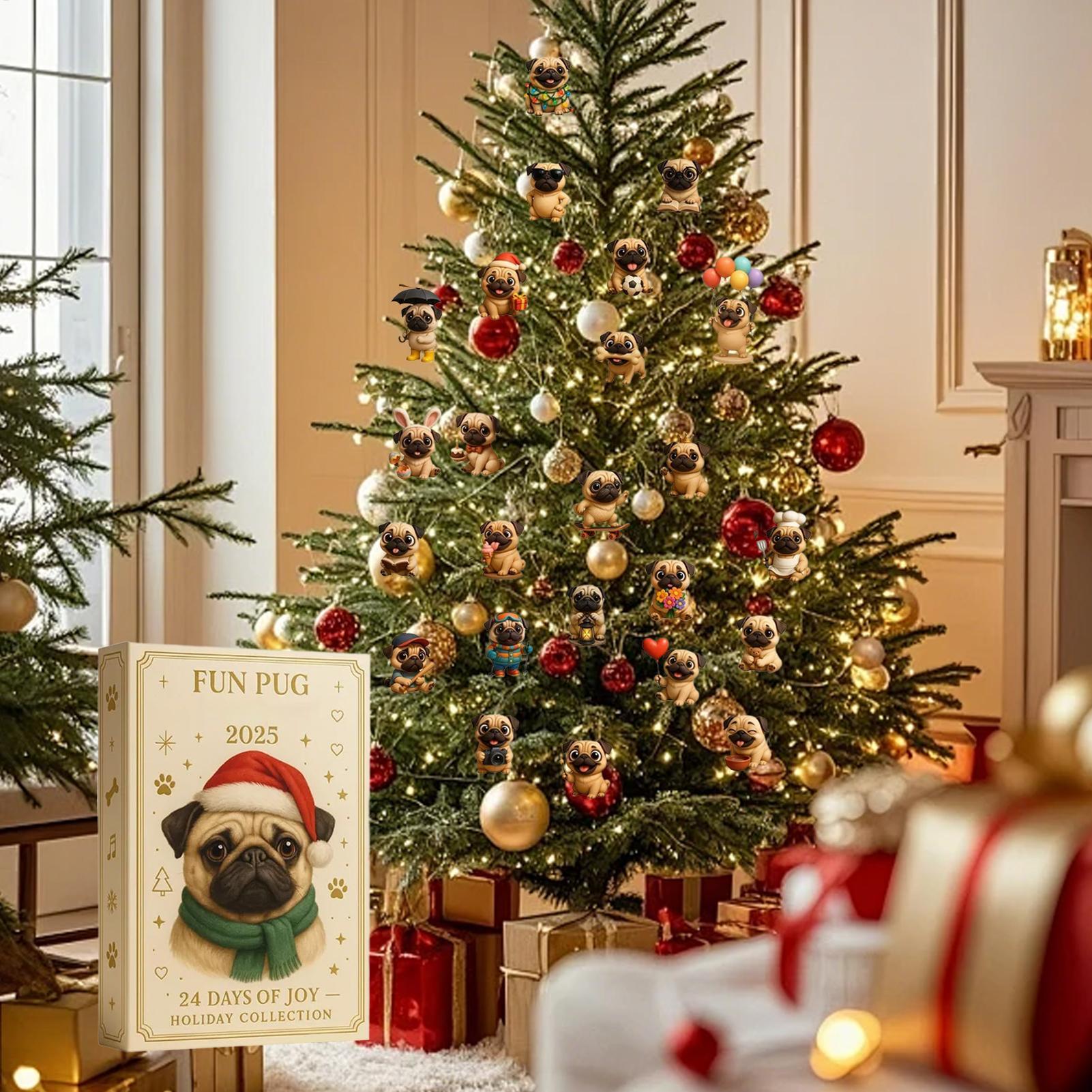2025 Pug Christmas Advent Cale - đánh giá và giá Advent Calendar Gift