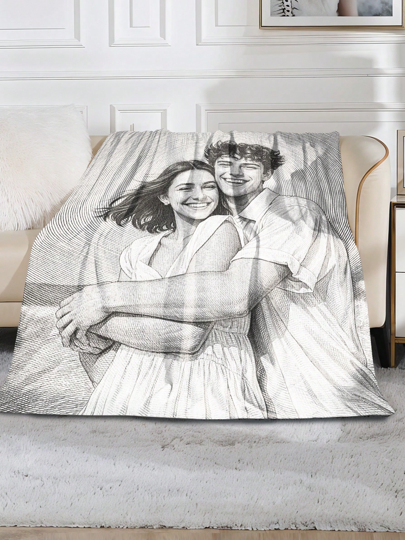 Custom AI Style Photo Blanket  - đánh giá và giá Christmas Throw Blanket