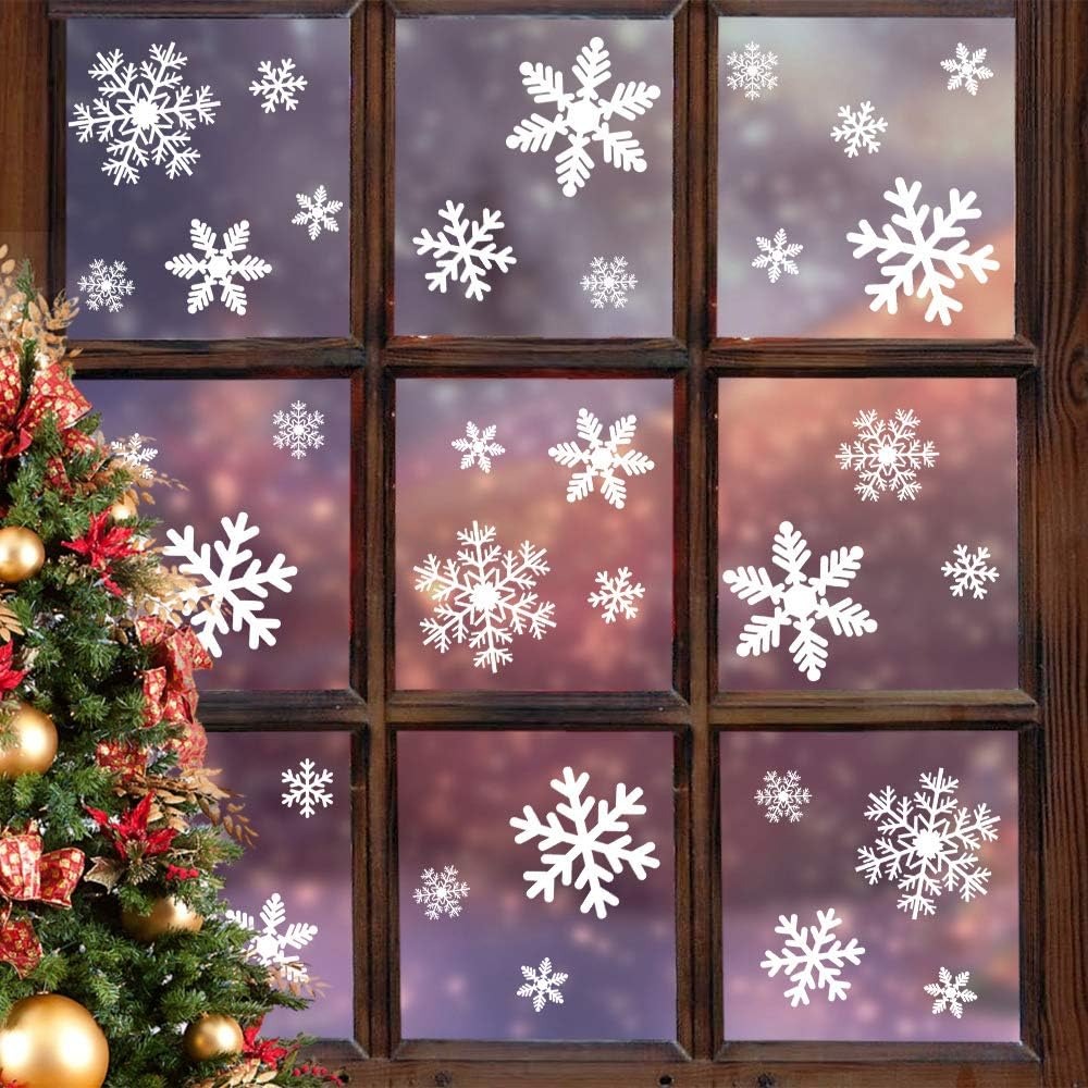 Christmas Window Clings Static - đánh giá và giá Snowflake Window Decal