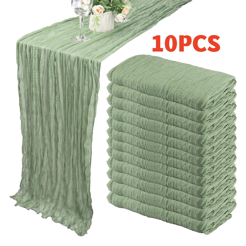 10Pcs Cheesecloth Table Runner - đánh giá và giá Christmas Table Runner