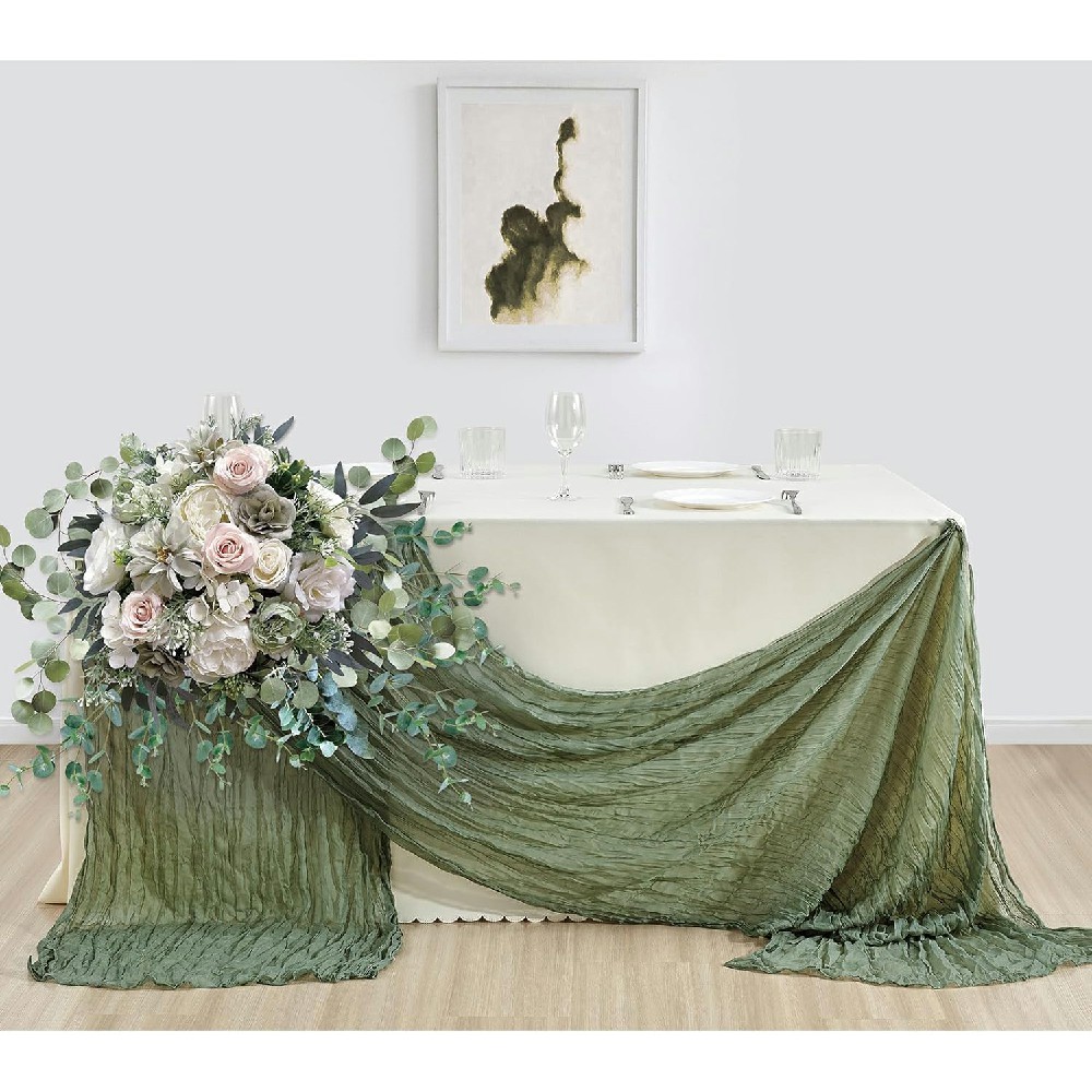 10Pcs Cheesecloth Table Runner - đánh giá và giá Christmas Table Runner