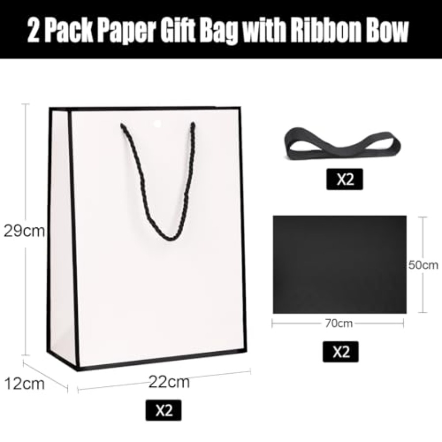 Gift Bags for Presents, 2 Pack - đánh giá và giá Ribbon Bow Gift