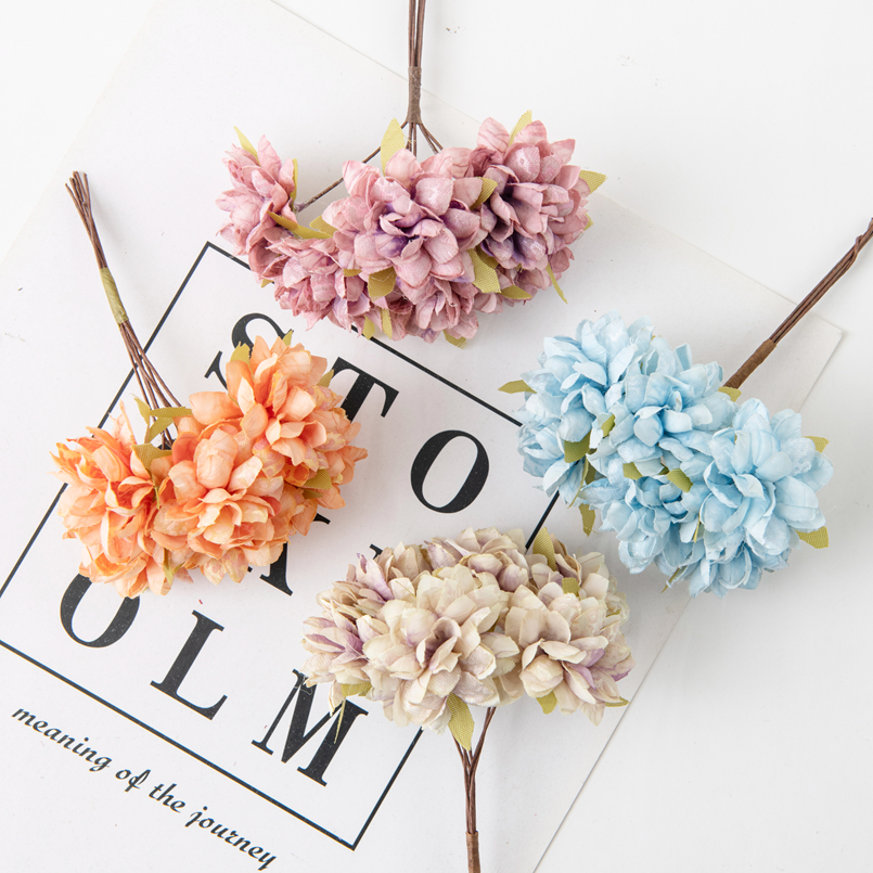6PCS Artificial Flowers Cheap  - đánh giá và giá Christmas Wreath Fake