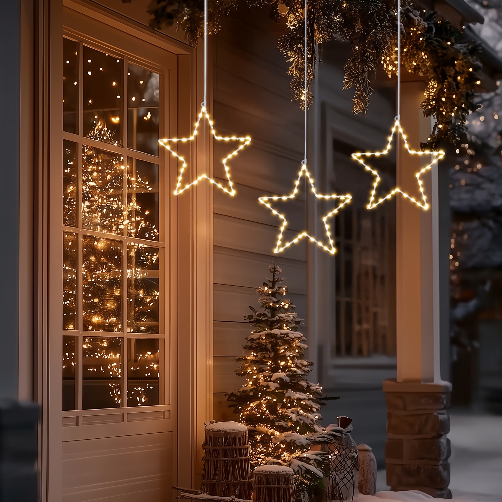 6/3pcs Battery Operated Hangin - đánh giá và giá Christmas Lights Outdoor