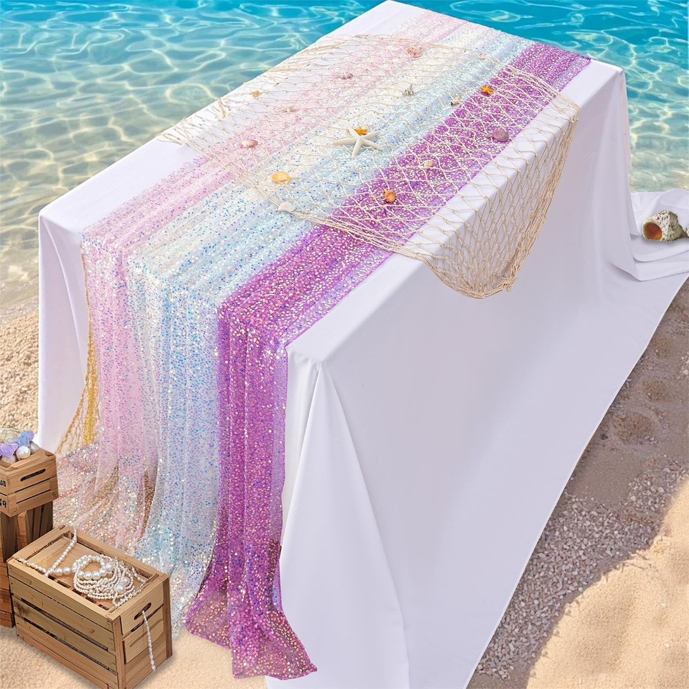 1 Pack Sequin Table Runner Spa - đánh giá và giá Christmas Table Runner