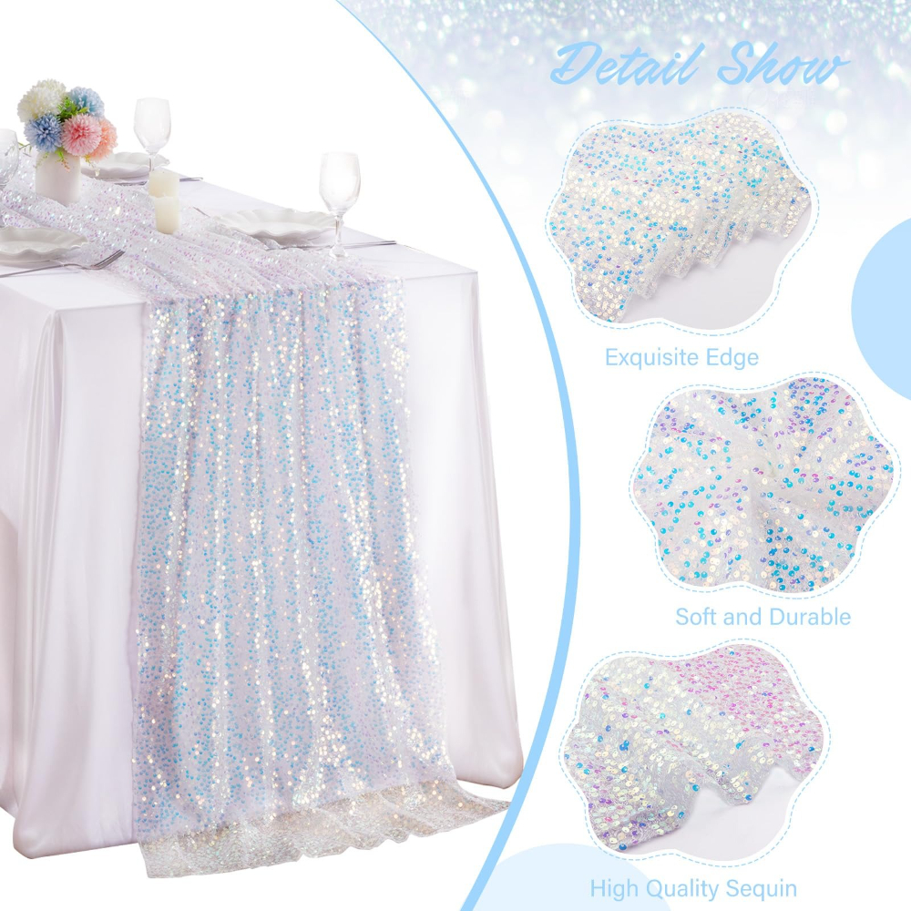 1 Pack Sequin Table Runner Spa - đánh giá và giá Christmas Table Runner