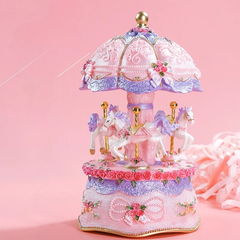 Birthday Gift Music Box Carous - đánh giá và giá Snow Globe Musical