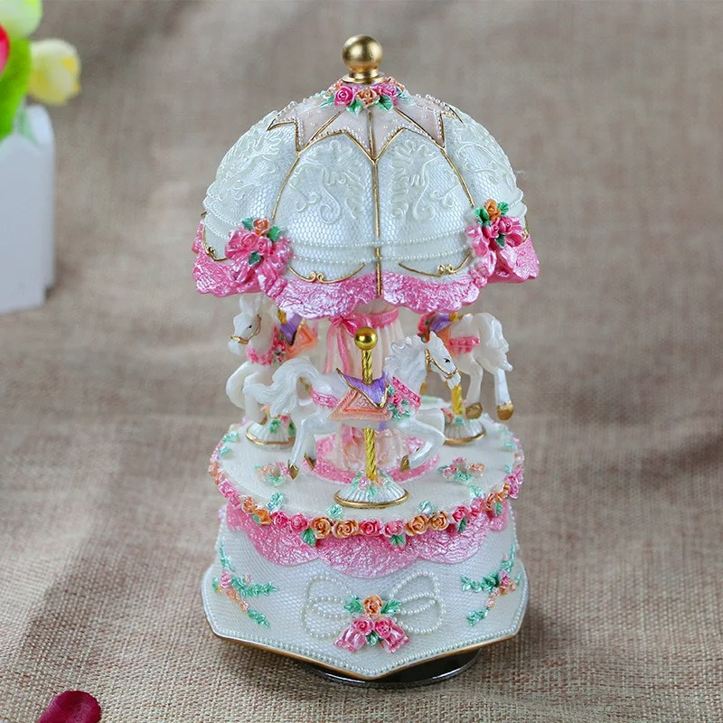 Birthday Gift Music Box Carous - đánh giá và giá Snow Globe Musical