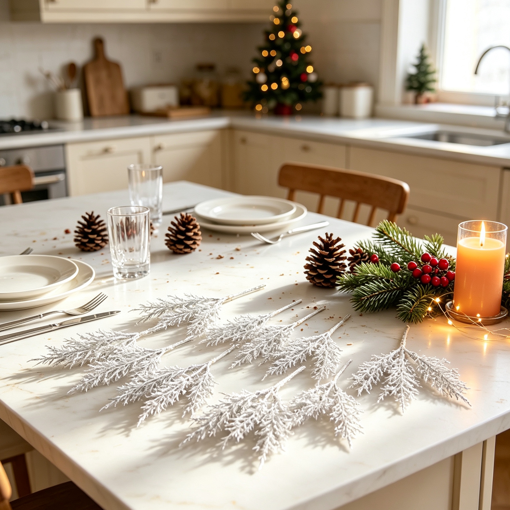 3/6pcs Artificial Plants Golde - đánh giá và giá Christmas Wreath Fake