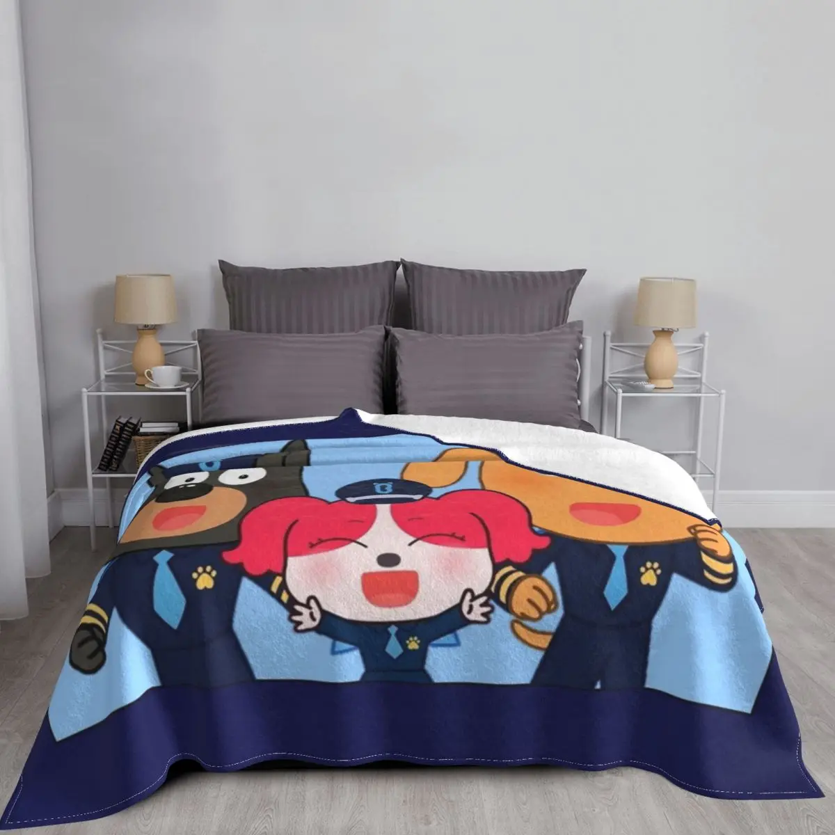 Sheriff Labrador Throw Blanket - đánh giá và giá Christmas Throw Blanket