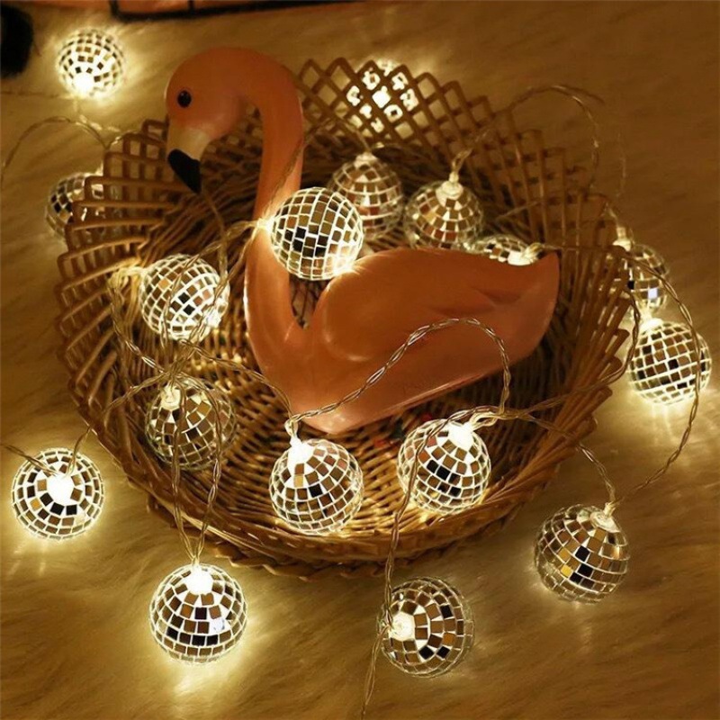 1.5m LED Mirror Ball String Li - đánh giá và giá Led Fairy String Lights