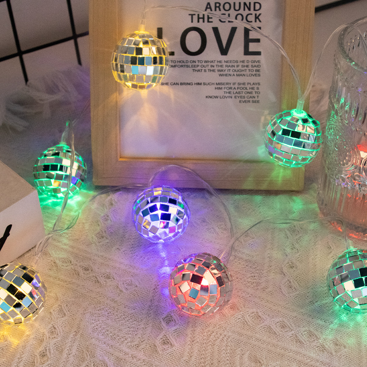 1.5m LED Mirror Ball String Li - đánh giá và giá Led Fairy String Lights