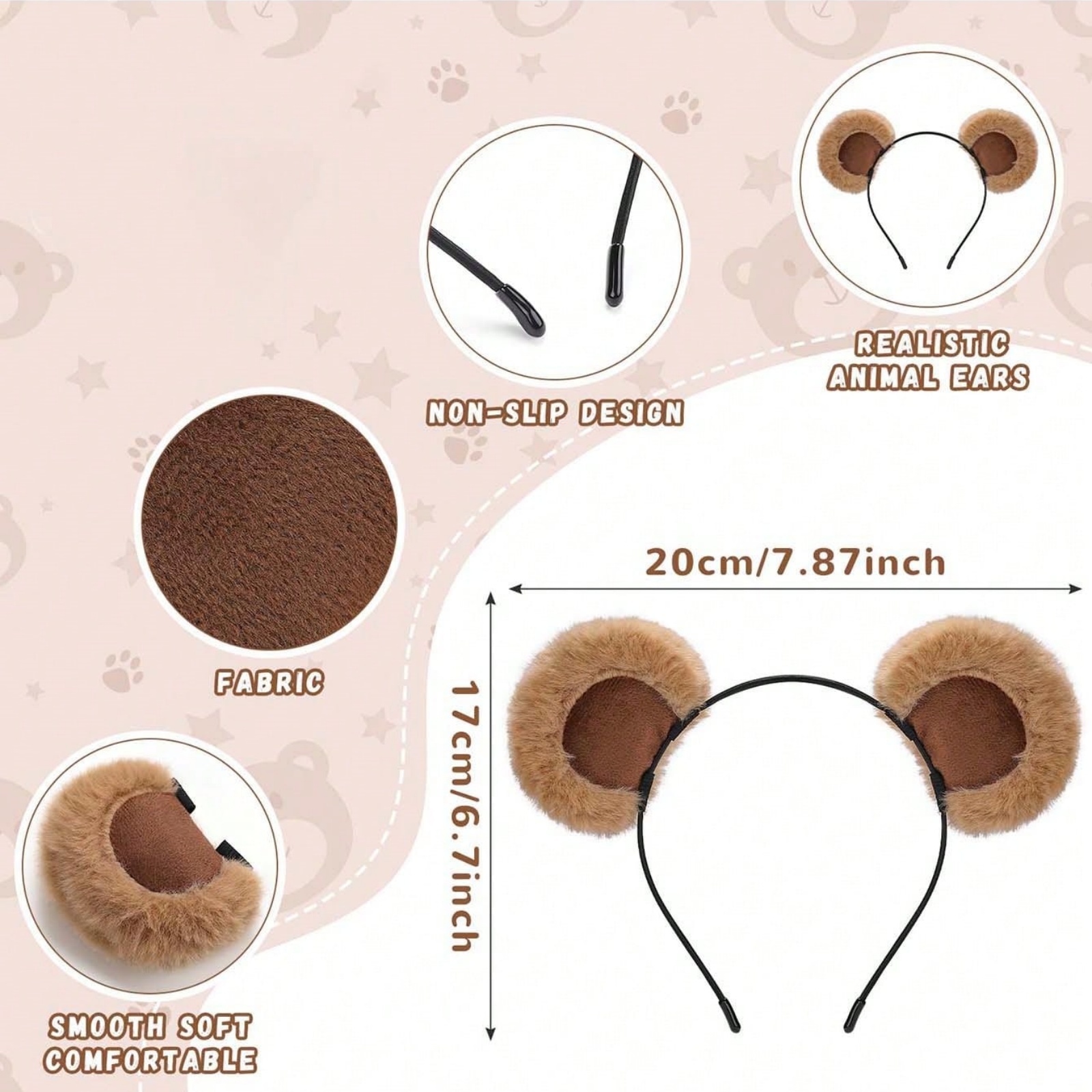 1pc Valentine's Day Brown Bear - đánh giá và giá Reindeer Antlers Headband