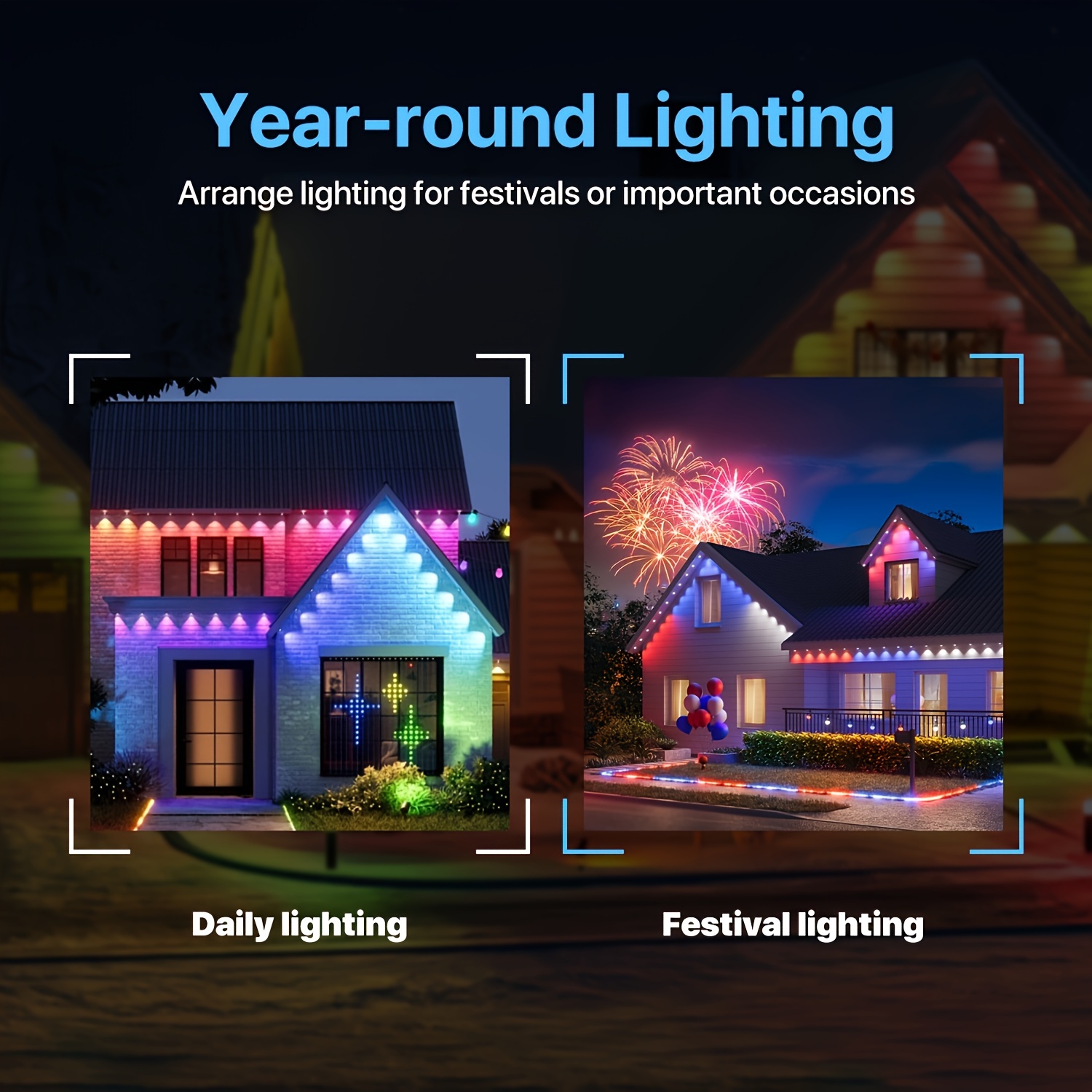 RGB+IC Smart Outdoor Eaves Lig - đánh giá và giá Christmas Lights Outdoor