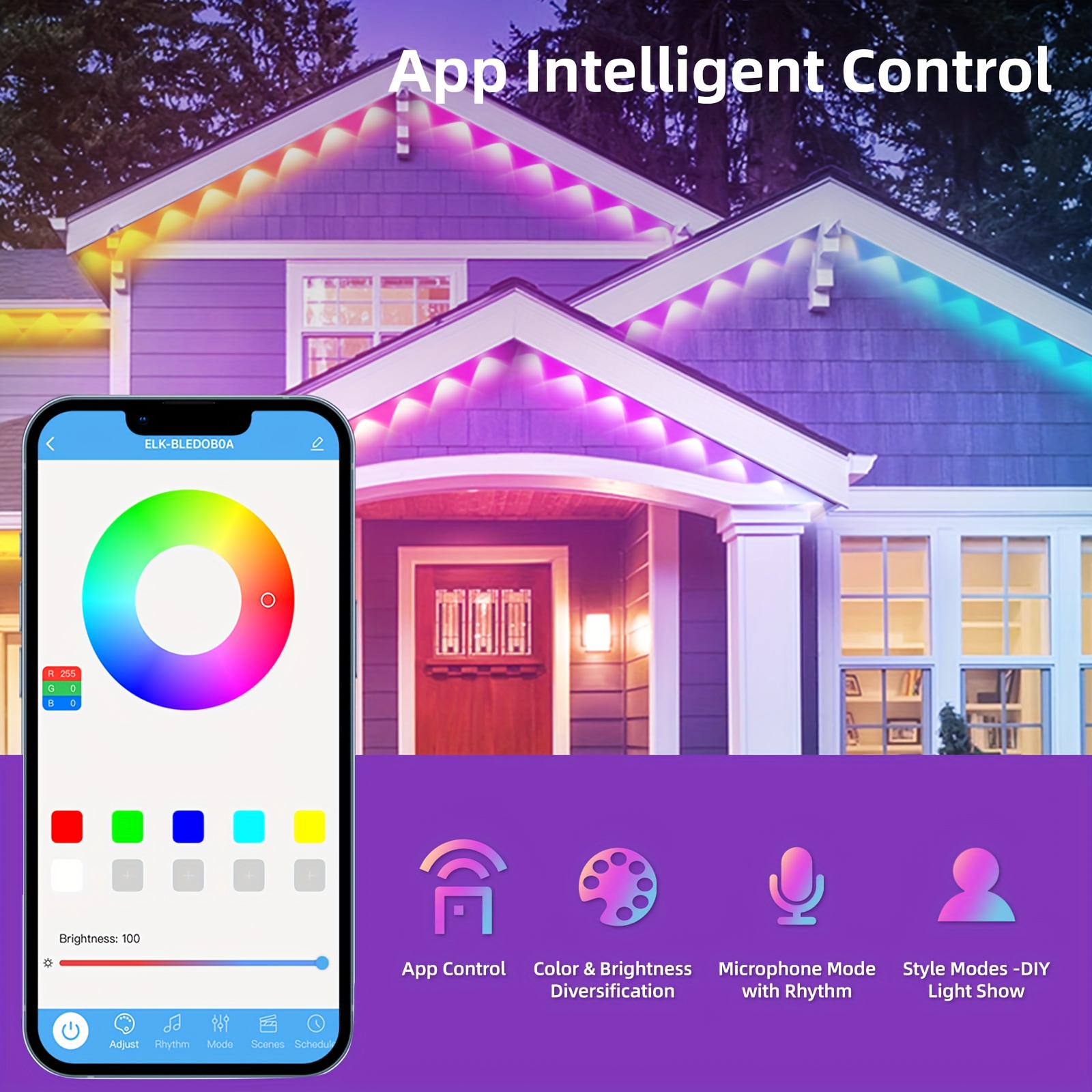 RGB+IC Smart Outdoor Eaves Lig - đánh giá và giá Christmas Lights Outdoor