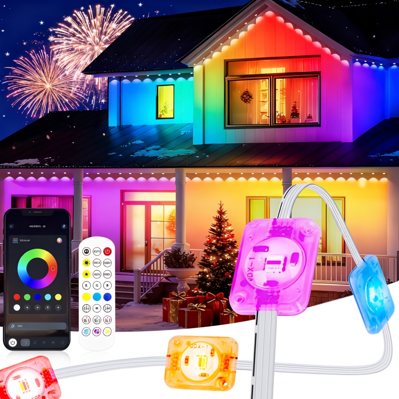 RGB+IC Smart Outdoor Eaves Lig - đánh giá và giá Christmas Lights Outdoor
