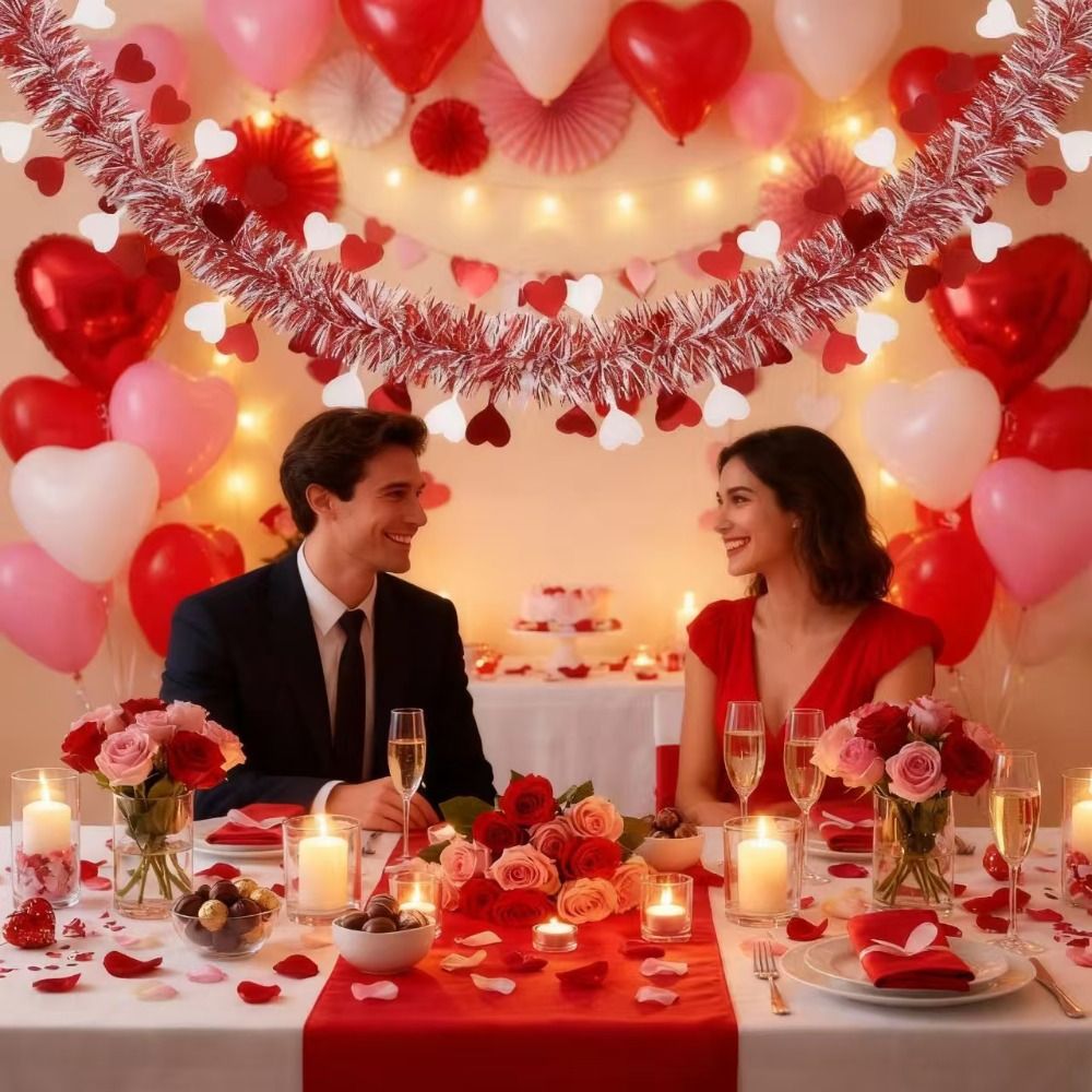 2M Heart Tinsel Garland Love S - đánh giá và giá Tinsel Garland Decoration