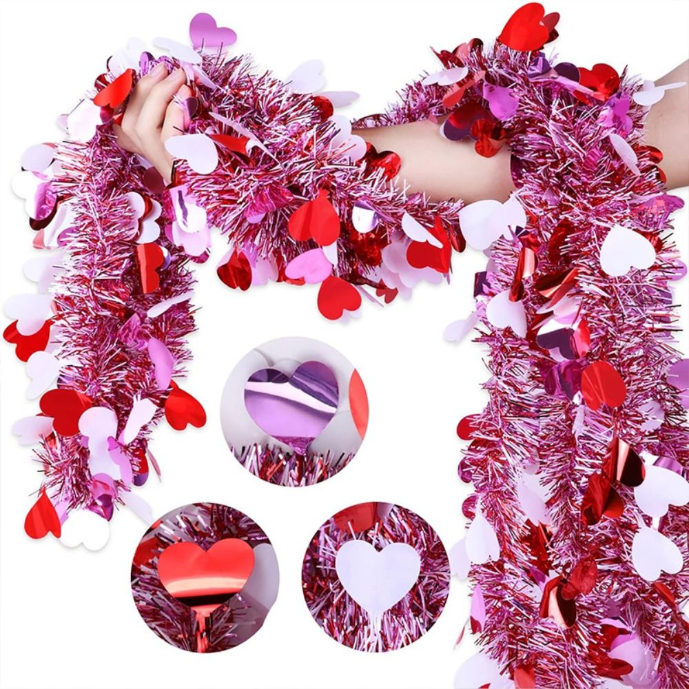 2M Heart Tinsel Garland Love S - đánh giá và giá Tinsel Garland Decoration