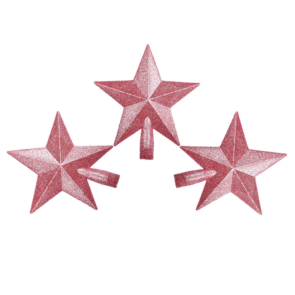 3Pcs 20Cm Small Pink Glitter S - đánh giá và giá Star Tree Topper