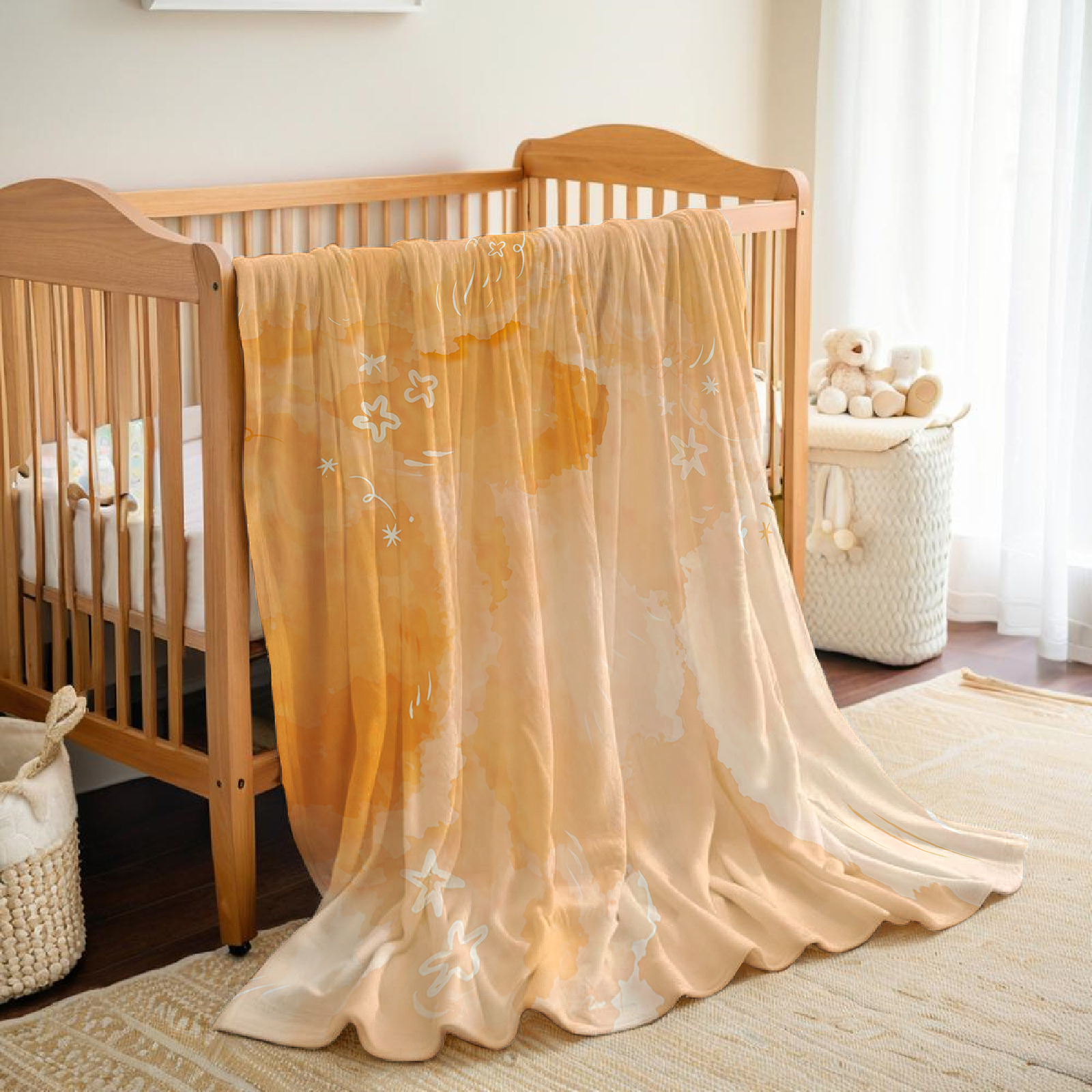 Orange Cloud Stars Lightweight - đánh giá và giá Christmas Throw Blanket